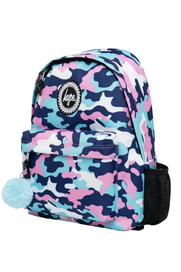 Hype Backpack Iconic Pink & Blue Evie Camo