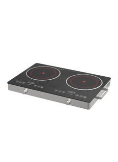 Double Infrared Cooker 1800W with Digital LED Display High-Power Dual Burner Cooktop, Portable Electric Stove for Fast and Efficient Cooking with 4 Hour Timer Facility