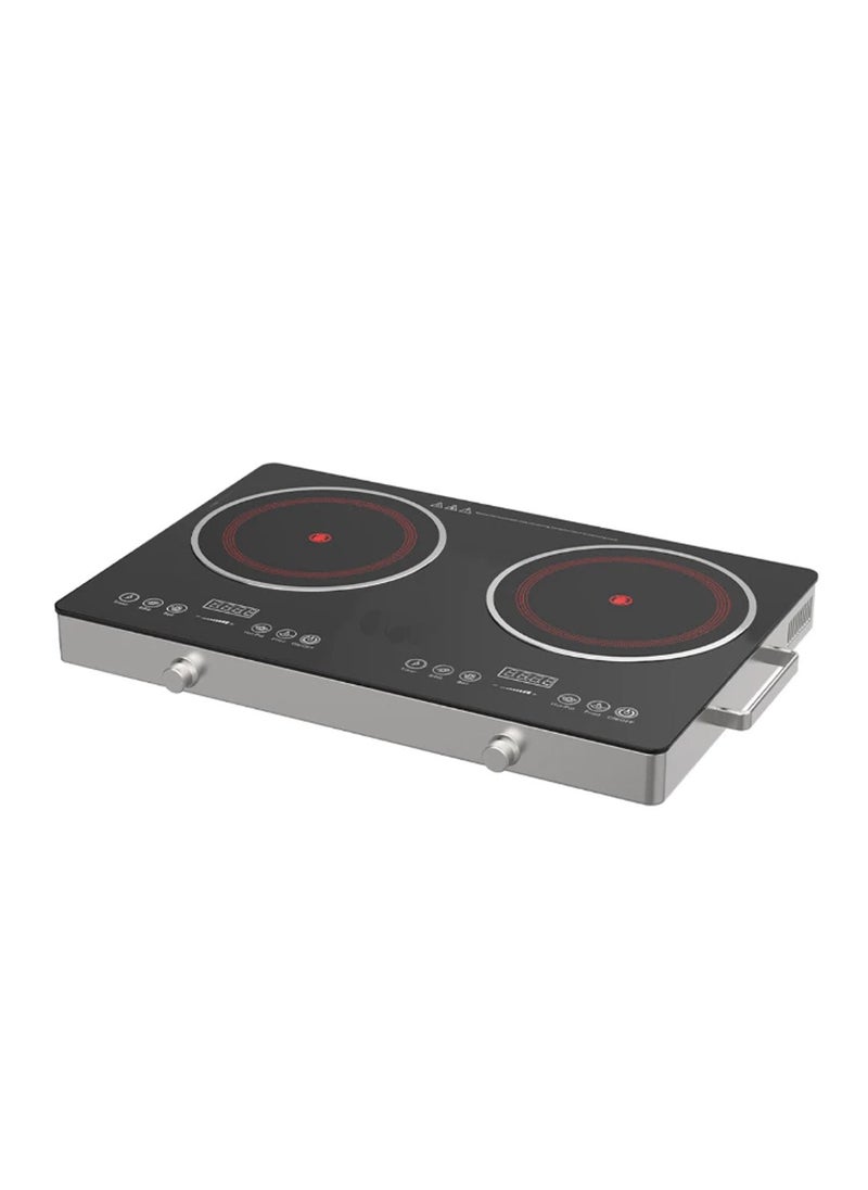 DubaiGallery - Double Infrared Cooker 1800W with Digital LED Display High-Power Dual Burner Cooktop, Portable Electric Stove for Fast and Efficient Cooking with 4 Hour Timer Facility - Image 1