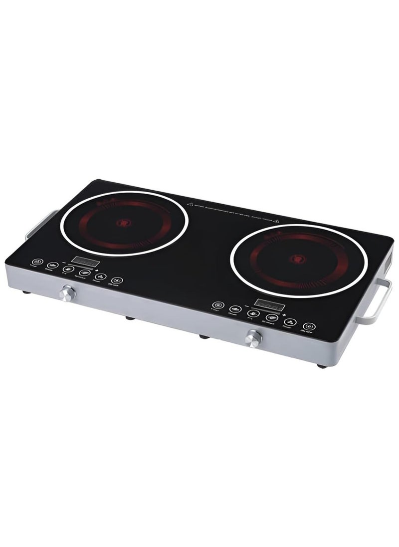 DubaiGallery - Double Infrared Cooker 1800W with Digital LED Display High-Power Dual Burner Cooktop, Portable Electric Stove for Fast and Efficient Cooking with 4 Hour Timer Facility - Image 1
