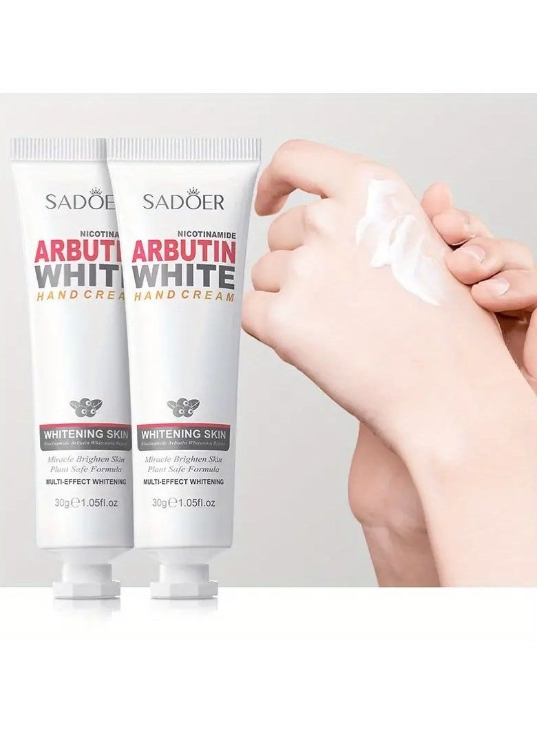 SADOER 2 PCS SET, Nicinamide Hand Cream For Dry Rough Crack Skin, Moisturizing And Hydrating Your Hands, Make Your Skin Smooth And Soft  - Image 1