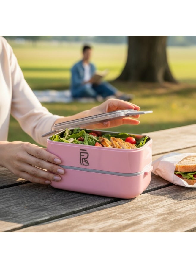 Forhans Bento Stainless Steel Lunch Box with carry beg for kids and Adults - Image 5