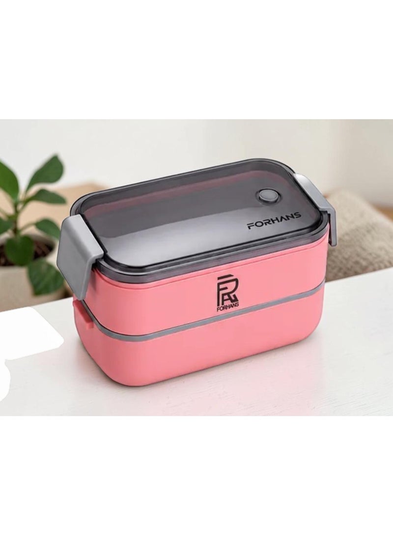 Forhans Bento Stainless Steel Lunch Box with carry beg for kids and Adults - Image 1