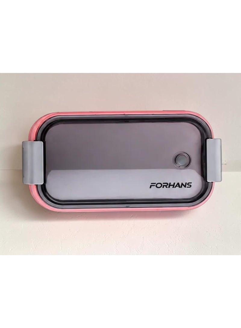 Forhans Bento Stainless Steel Lunch Box with carry beg for kids and Adults - Image 3