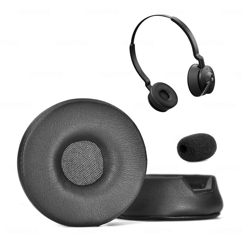 XBERSTAR Engage 75 Earpads for Jabra Engage 556575 Headset Replacement Ear Pads Covers for Jabra Engage 556575 Headphone Ear Cushions Black - Image 2