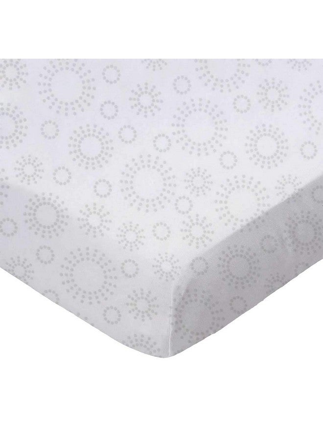 SHEETWORLD.COM SheetWorld Baby Fitted Bassinet Sheet Fits Nuna Mixx 12 x 29 inches, 100% Cotton Woven Sheet, Unisex Boy Girl, Grey Dot Circles, Made in USA - Image 1