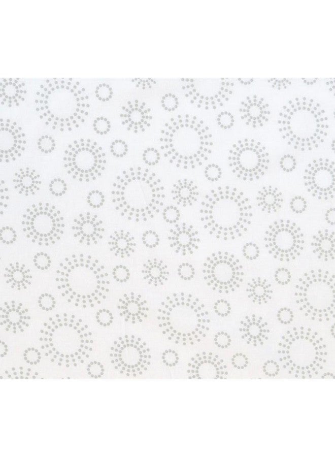 SHEETWORLD.COM SheetWorld Baby Fitted Bassinet Sheet Fits Nuna Mixx 12 x 29 inches, 100% Cotton Woven Sheet, Unisex Boy Girl, Grey Dot Circles, Made in USA - Image 2