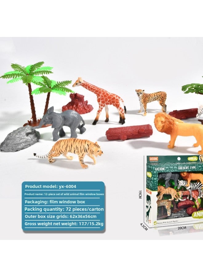 Simulation Animal Model Toy Suit Wild Animal Dinosaur Farm Children's Suit Toy-Color:YX-6002 - Image 5