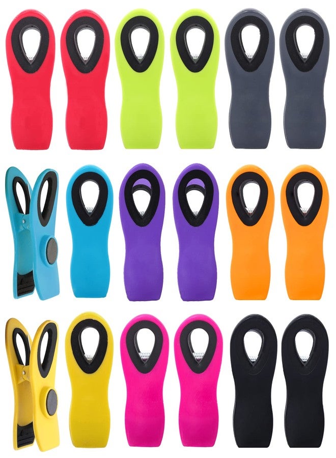 Tivcck 18 Pack Magnetic Bag Clips - Assorted Bright Colors for Food Storage & Fridge Organization - Image 1