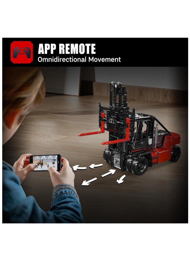 mould king 13106 Educational Forklift Truck Building Block Toy, MOC Remote Control Heavy-Duty Shelf Lifted Truck Model Toy, Gift Building Toys for Kids Age 8+/ Adult (1,743 Pieces)  - Image 5