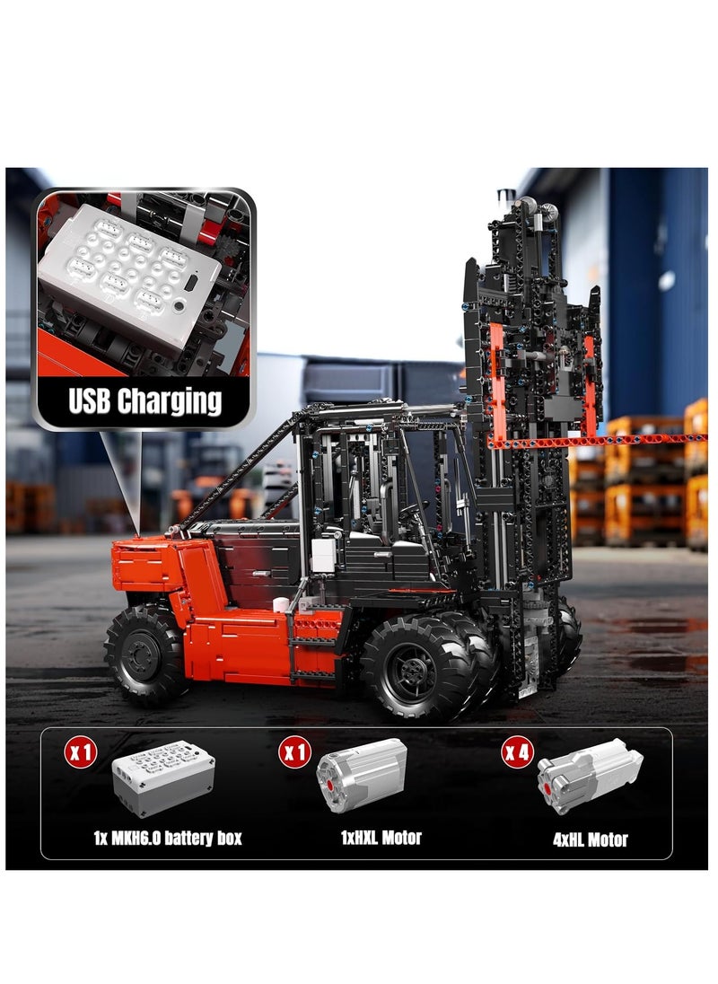 mould king 13106 Educational Forklift Truck Building Block Toy, MOC Remote Control Heavy-Duty Shelf Lifted Truck Model Toy, Gift Building Toys for Kids Age 8+/ Adult (1,743 Pieces)  - Image 3