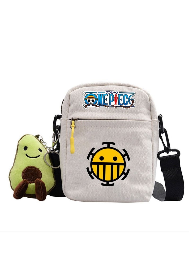 KUYING Anime One Piece Luffy Skew Straddle Bag Small Square Bag One Shoulder Backpack 