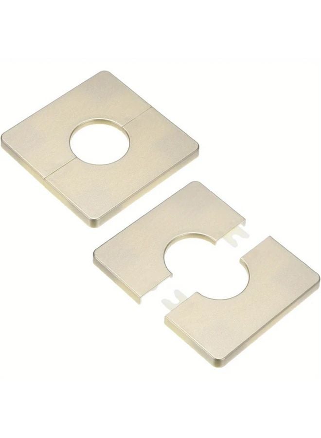 2Pcs Silvery ABS Plastic Square Escutcheon Plate 32mm Wall Mounted Pipe Decorative Cover - Image 2
