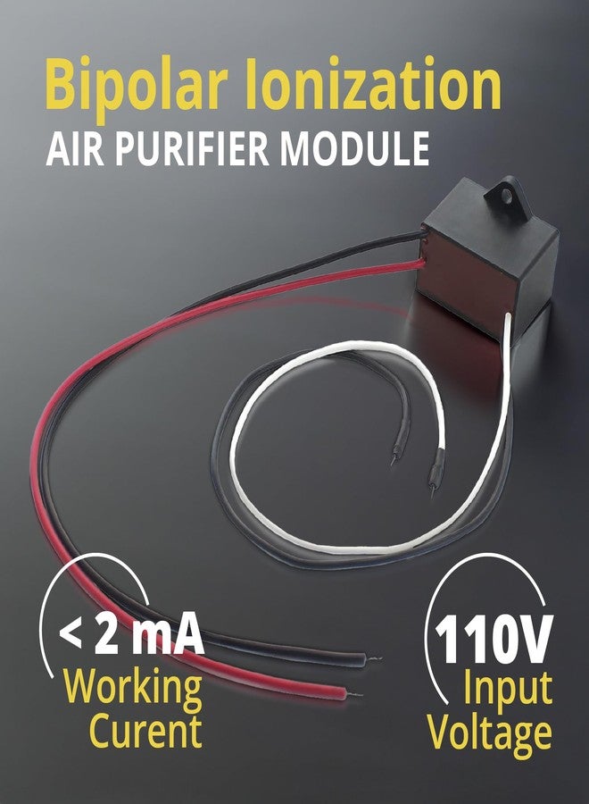 SHOPCORP Bipolar Ionization Air Purifier Module - 110-120VAC Positive & Negative Ion Generator with Stainless Steel Micro Needle Pin - >12M Positive & >13M Negative Ions/cc for HVAC Installation - Image 4