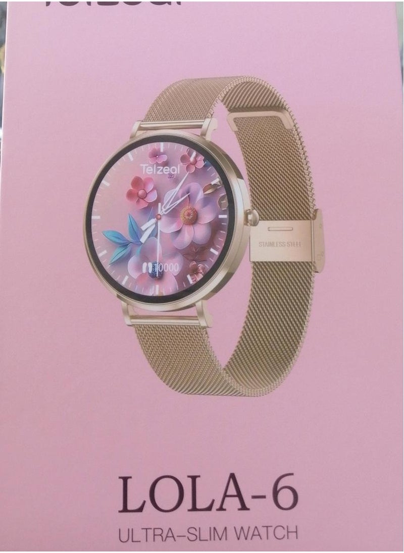 LOLA-6 ULTRA SLIM WATCH WITH 3 STRAPS