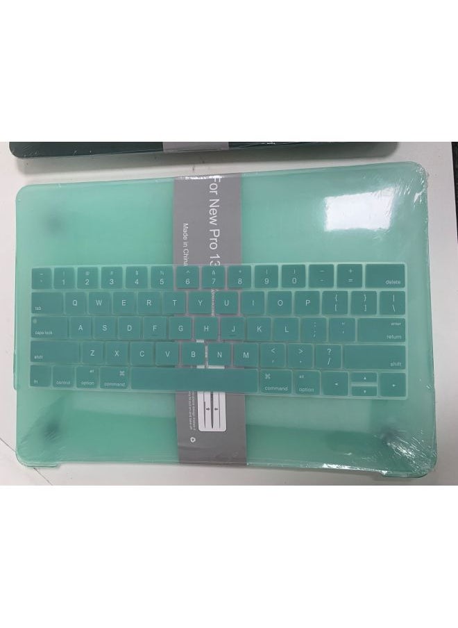 Generic - For Apple Notebook Keyboard Film Macbook Pro Silicone Transparent Pattern TPU Universal Keyboard Protective Film-Color:Silica Gel-Green Membrane-Applicable Model:2021pro16(A2485/A2780) - Image 1