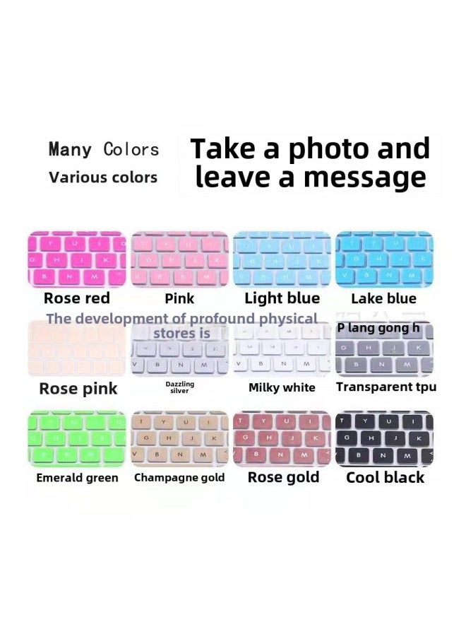 Generic - For Apple Notebook Keyboard Film Macbook Pro Silicone Transparent Pattern TPU Universal Keyboard Protective Film-Color:Silica Gel-Green Membrane-Applicable Model:2021pro16(A2485/A2780) - Image 1