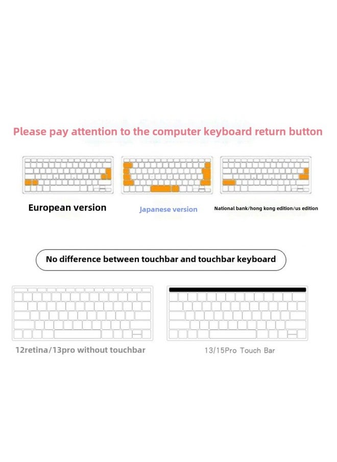 Generic - For Apple Notebook Keyboard Film Macbook Pro Silicone Transparent Pattern TPU Universal Keyboard Protective Film-Color:Silica Gel-Green Membrane-Applicable Model:2021pro16(A2485/A2780) - Image 1