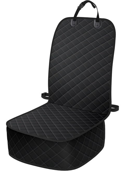 Dog Car Seat Covers, Waterproof Front Seat Cover for Dogs, Scratch-Proof, Nonslip Pet Passenger Seat Cover Protector, Universal Fit for Cars Trucks SUVs, Standard Size, Black