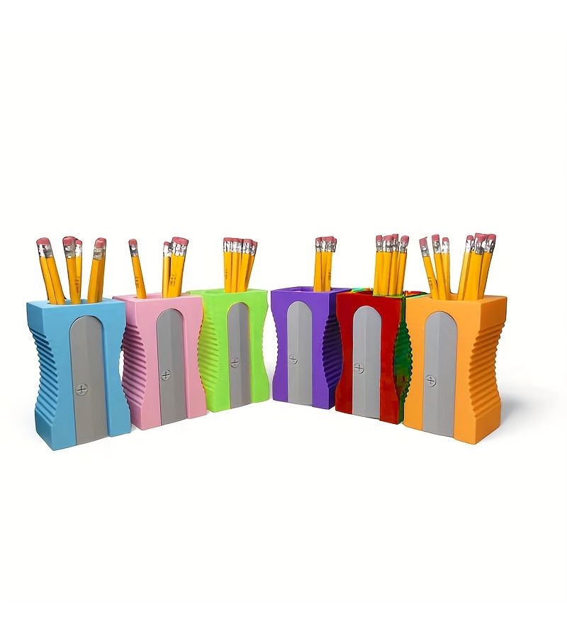 A Novel Pink Pencil Sharpener Pen Holder Unique Gift Fun Pen Stand for Teachers Students Artists Classroom Office Decor - Image 1
