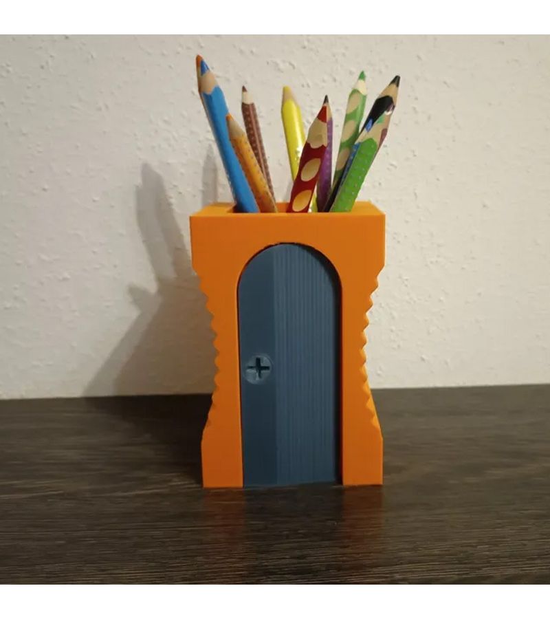 A Novel Pink Pencil Sharpener Pen Holder Unique Gift Fun Pen Stand for Teachers Students Artists Classroom Office Decor - Image 3