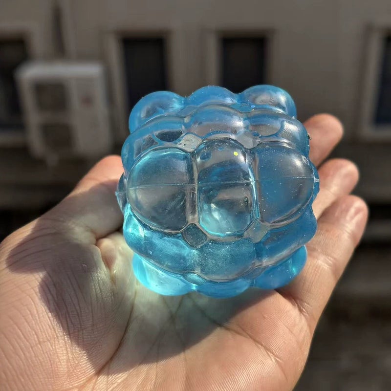 Large Ice Cube Squeeze Toy - Slow Rebound Maltose Ice Cubes with Gold Glitter - Stress Relief Fidget  Toy - Image 3