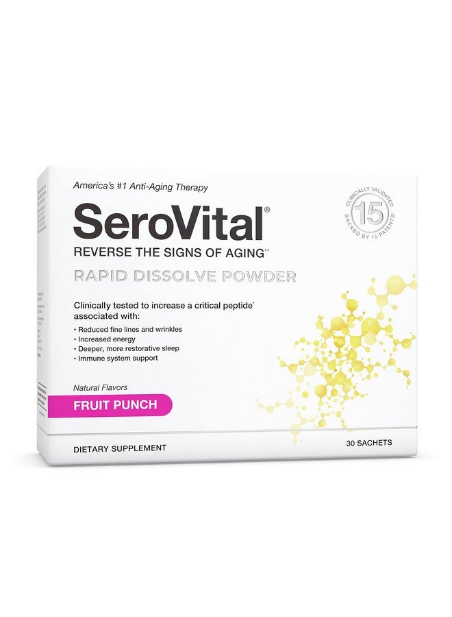 Serovital Rapid Dissolve Powder - Anti-Aging Supplement for Women, Skin Benefits, Energy and Better Sleep | 30 Day Supply - Fruit Punch - Image 1