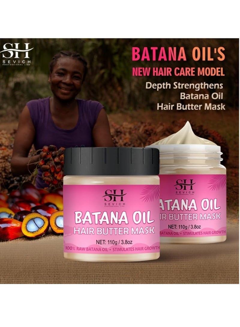 Sevich 110g Batana Oil Hair Butter Mask Natural 100% Raw Batana Oil Hair Mask Deeply Strengthens Hair Moisturizes and Protect from Dryness Prevent Breakage Nourishing Hair Treatment Mask - Image 3