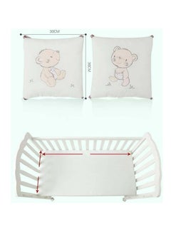 DUNISO 6 Pieces of Baby crib protective pads, male and female universal pure cotton rectangular surround pads, children's bed surround, soft, breathable and anti collision, 30cm * 30cm  - Image 2