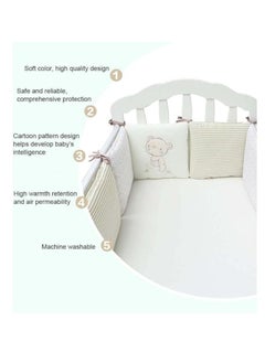 DUNISO 6 Pieces of Baby crib protective pads, male and female universal pure cotton rectangular surround pads, children's bed surround, soft, breathable and anti collision, 30cm * 30cm  - Image 3