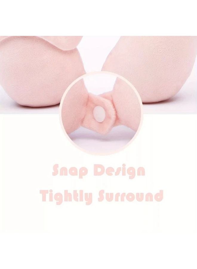 وسادة السفر على شكل حيوان كرتوني أصفر على شكل حرف U مع قناع عين ناعم للطائرة السيارة المكتب - Image 5