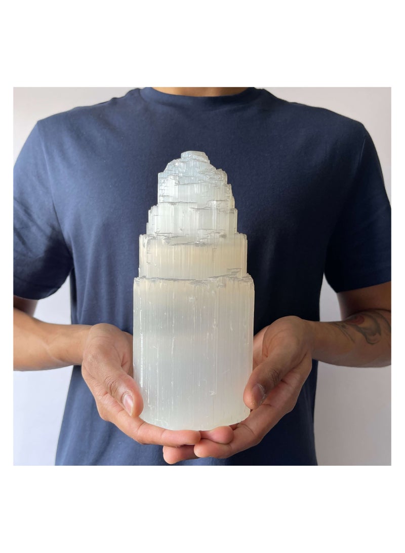 MAISON ETHERIQUE Selenite Crystal Tower - 20cm - Image 1