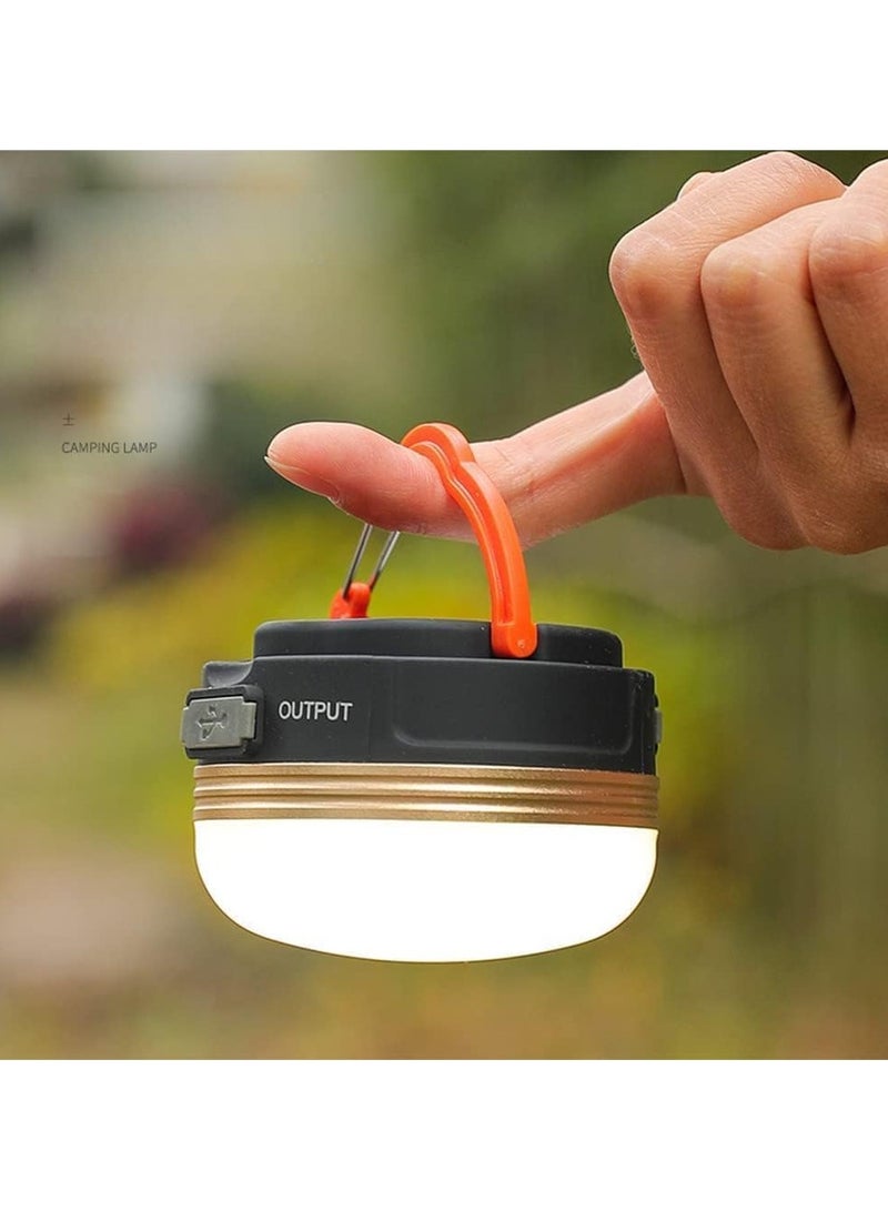 فانوس تخييم LED محمول مع كابل USB، 3 أوضاع إضاءة للتخييم كشاف طواري شحن  - Image 1