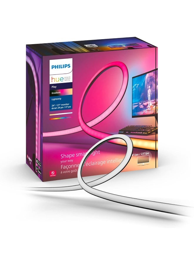 Philips Hue Play Gradient PC Lightstrip [for 24-27 Inch Screens] LED Smart Lighting. Sync for Entertainment, Gaming and Media Multicolour - Image 3