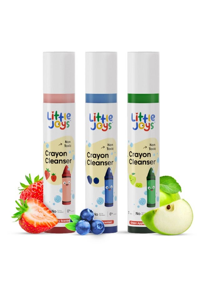 Little Joys Little Joys Crayon Handwash - Set of 3 (2-5 years) | Strawberry, Green Apple, Blueberry Scented | Non-Toxic, Paraben Free, SLS Free, Alohol Free  - Image 1