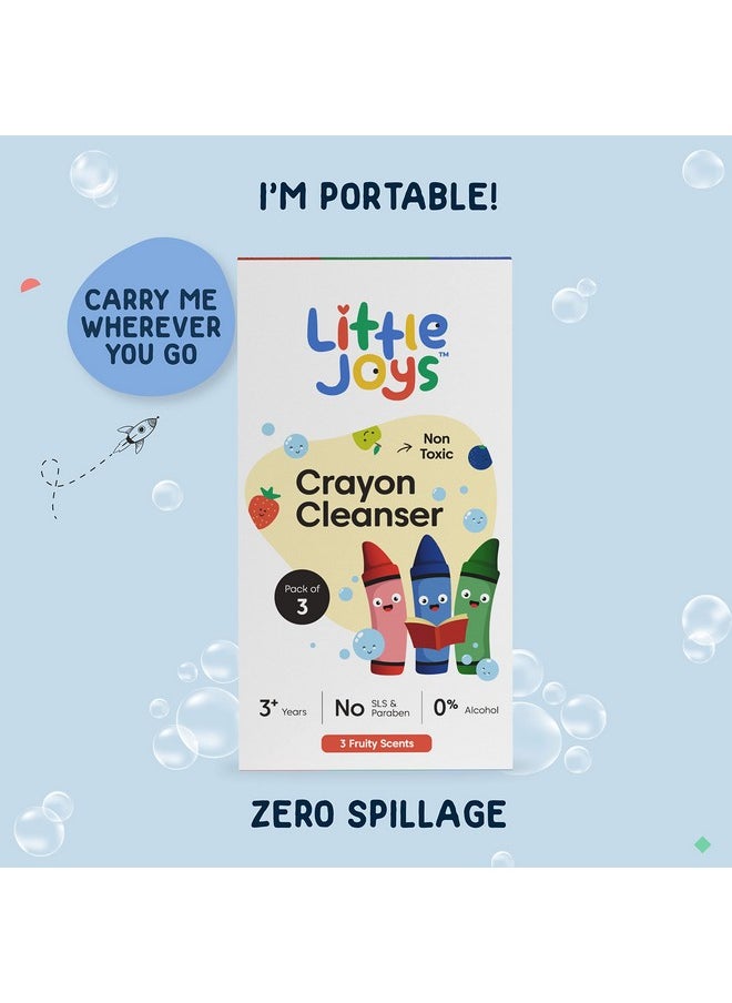 Little Joys Little Joys Crayon Handwash - Set of 3 (2-5 years) | Strawberry, Green Apple, Blueberry Scented | Non-Toxic, Paraben Free, SLS Free, Alohol Free  - Image 2