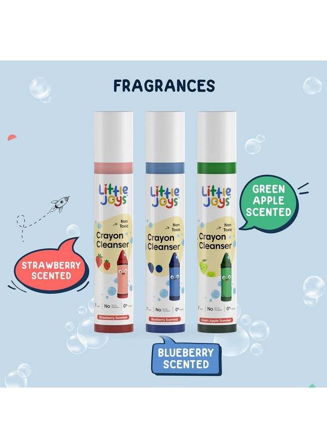 Little Joys Little Joys Crayon Handwash - Set of 3 (2-5 years) | Strawberry, Green Apple, Blueberry Scented | Non-Toxic, Paraben Free, SLS Free, Alohol Free  - Image 4
