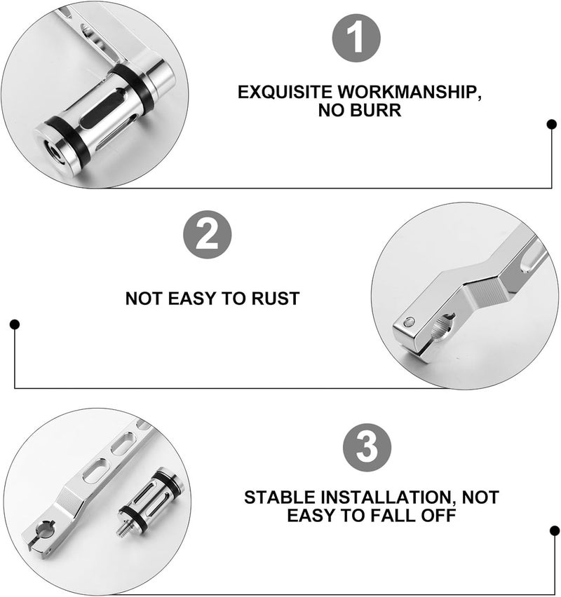 CNC Motorcycle Gear Shifter Lever and Foot Pedal Lever for Touring Softail Cruiser, Chrome Plated Heel Toe Shift Pedal Compatible with Motorbike Controls - Image 3