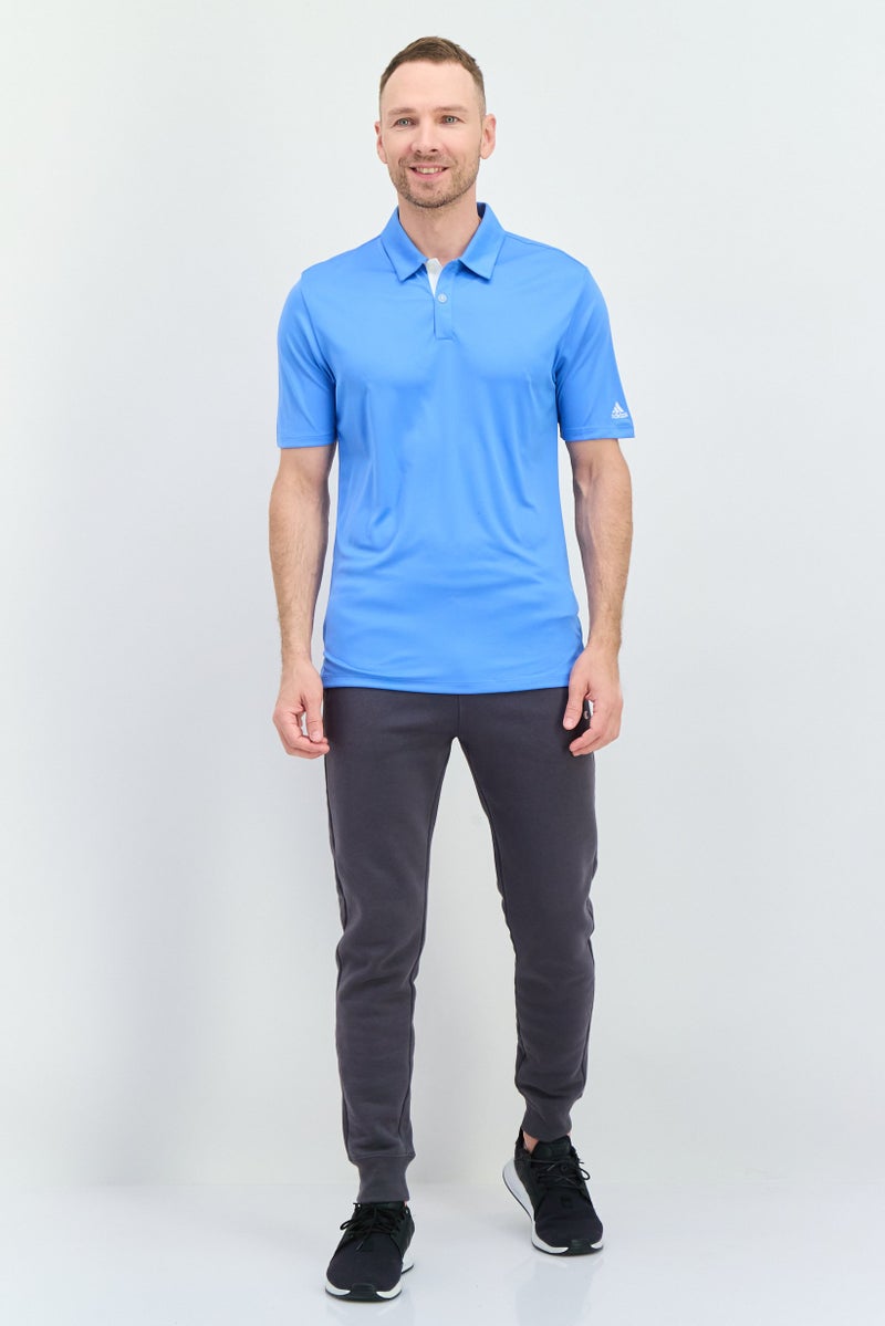 Adidas Men Sportswear Fit Short Sleeve Training Polo Shirt, Blue  - Image 4