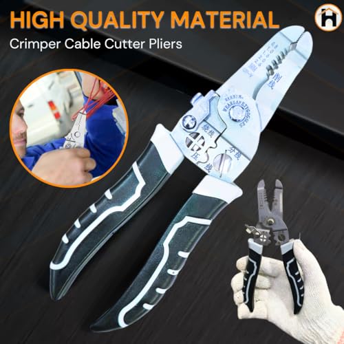 Homdum All in 1 Multifunction Stainless Steel Wire Stripper/Wire Crimping Tool, Wire Cutter, Wire Crimper, Cable Stripper, Wiring Tools and Multi-Function Hand Tool - Image 4