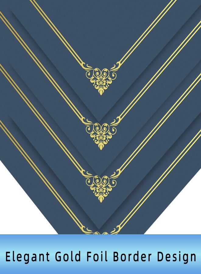 AKONEGE 30 Packs Certificate Holders, Navy Blue Diploma Holders, 350gsm, Certificate Covers with Gold Foil Border for Letter Size 8.5 x 11 Certificates, Cardstock, Award, Graduation, Document Papers - Image 3