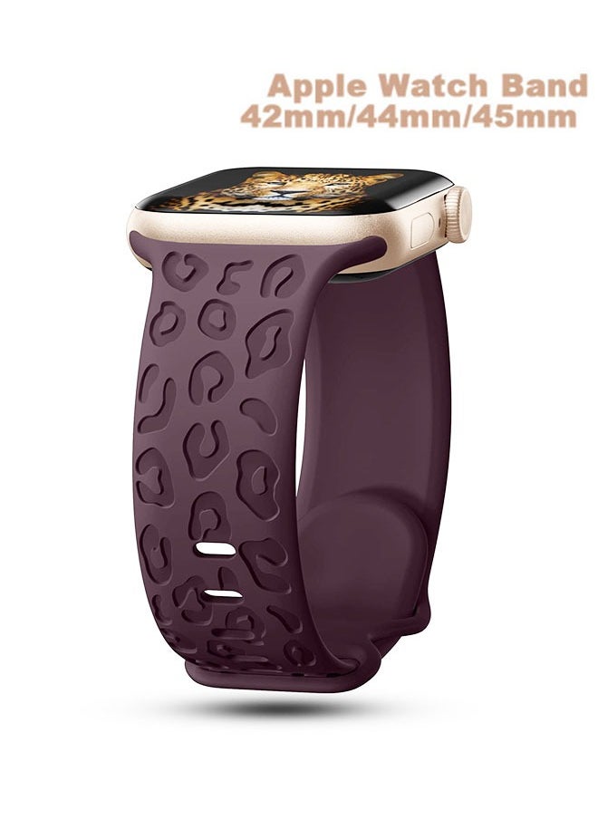 Generic - Apple Watch Band, Comfort for Everyday Wear (42mm/44mm/45mm), Fashionable Premium Elderberry Color 1 Piece - Image 1