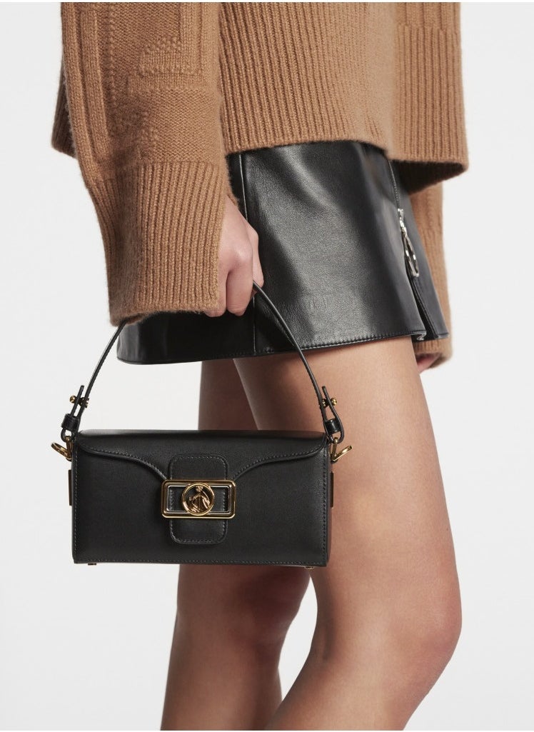 LANVIN PARIS Lanvin Nano Pencil Shiny Leather Shoulder Bag Black  - Image 5