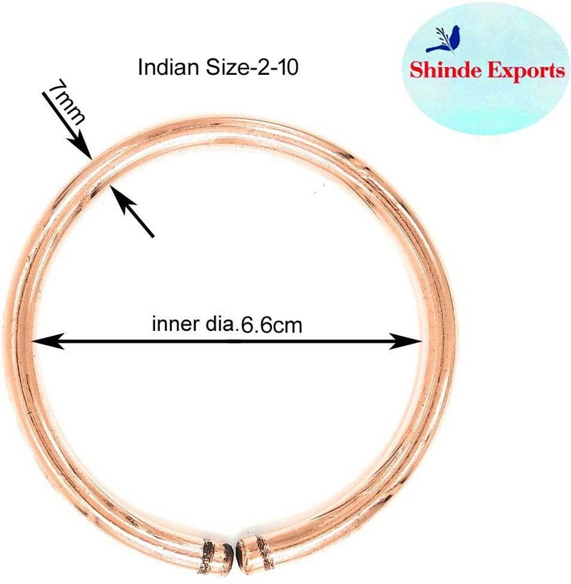 SHINDE EXPORTS Heavy Pure Copper thick Bracelet Bangle Unisex Kada Solid Handmade Cuff 80gms for Men & Women - Image 2