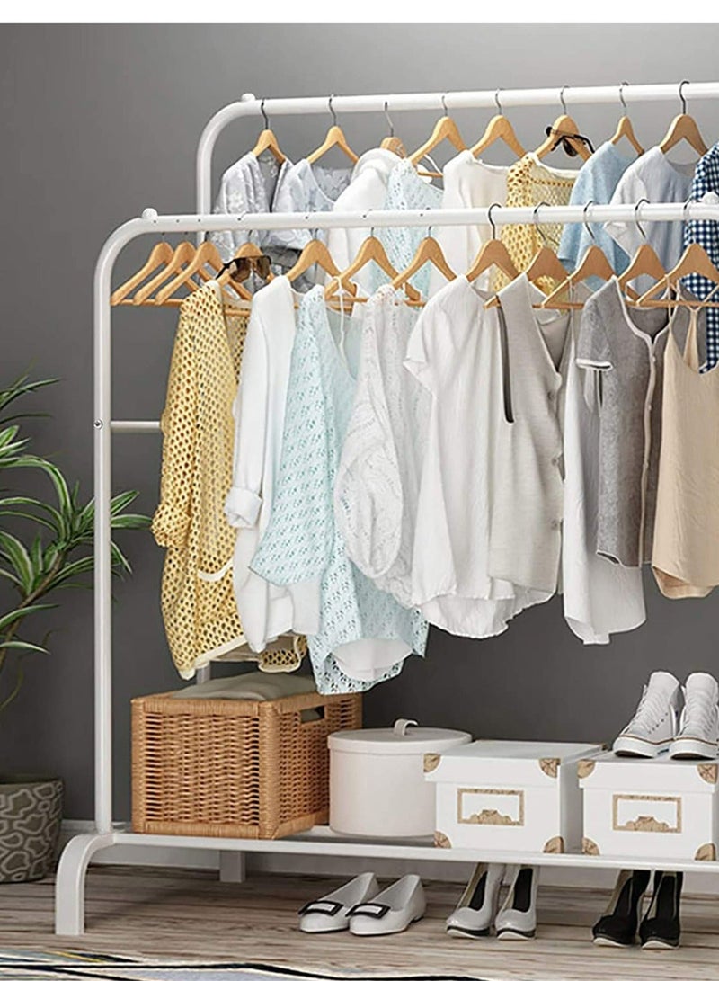 Toshionics Multitier Garment Cloth Coat Rack Durable Metal Rail Organizer With Top Lower Storage Space For Clothes Shoes Entryway Shelving Storage Unit For Home And Bedroom  - Image 3