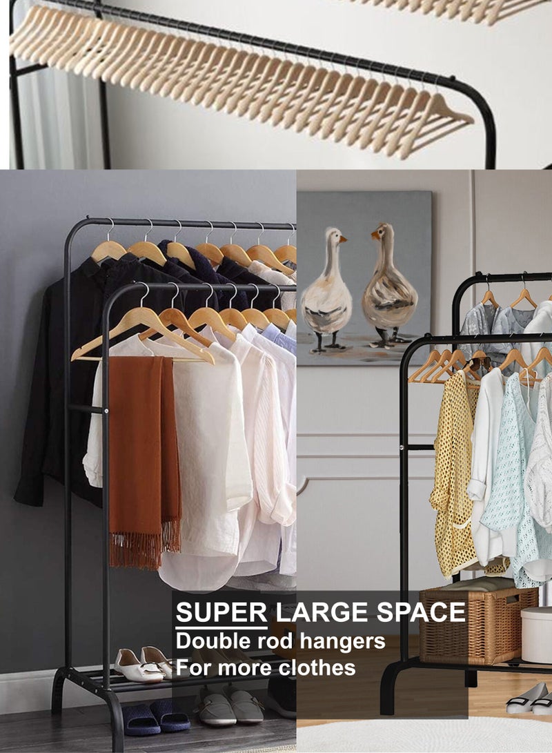 Toshionics Multitier Garment Cloth Coat Rack Durable Metal Rail Organizer With Top Lower Storage Space For Clothes Shoes Entryway Shelving Storage Unit For Home And Bedroom  - Image 4