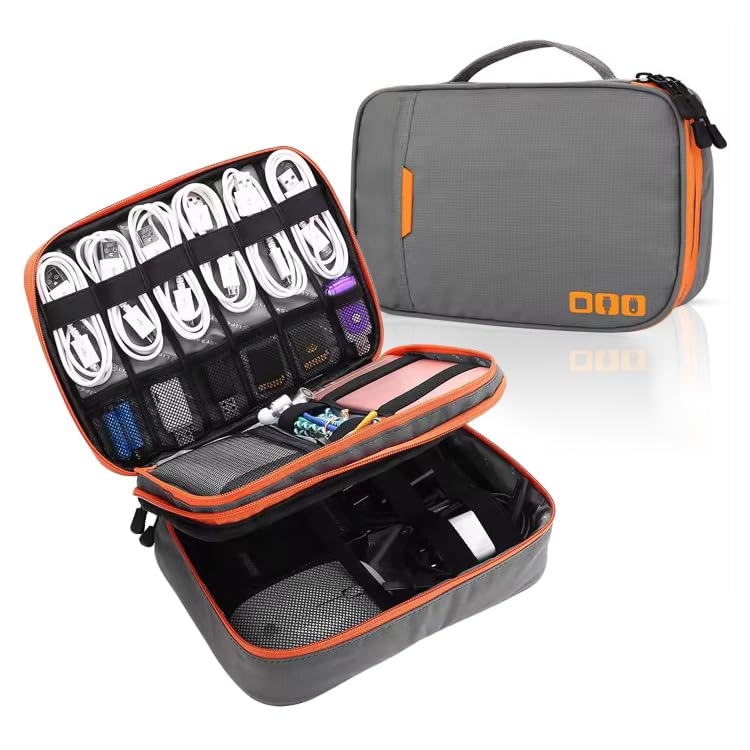 oddpod ™ Portable Electronic Accessories Travel case/Multi-function Digital Accessories Storage Organizer for iPad,Cables,Power,USB Flash Drive, Charger and more (Medium) - Image 2