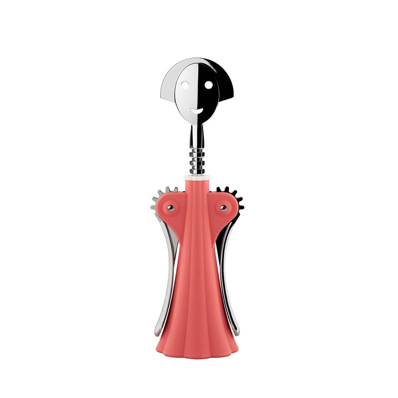 Alessi Anna G AM01 P Design Corkscrew in Thermoplastic Resin and ChromePlated Zamak Pink - Image 2