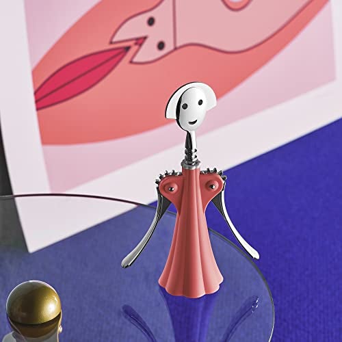 Alessi Anna G AM01 P Design Corkscrew in Thermoplastic Resin and ChromePlated Zamak Pink - Image 3