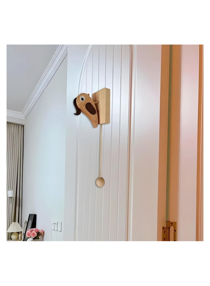 SYOSI Woodpecker Doorbell Design Doorbell Birds Wooden Handmade Creative Door Knocker Mechanical Interesting Door Bell Door Knocker Triggers with Pull Rope Retro Doorbell - Image 5